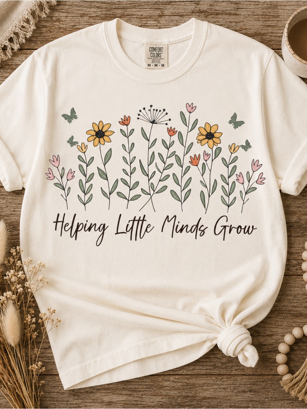 Helping Little Minds Grow Comfort Colors® Teacher Shirt | Back to School Tee